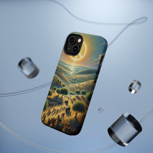 DistinctInk Tough Case for Apple iPhone, Compatible with MagSafe Charging - "Harmonious Unity: Serene Landscape with Peace"