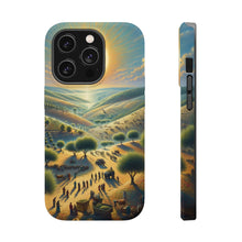DistinctInk Tough Case for Apple iPhone, Compatible with MagSafe Charging - "Harmonious Unity: Serene Landscape with Peace"