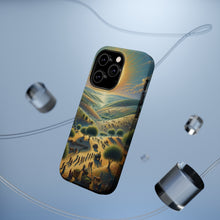 DistinctInk Tough Case for Apple iPhone, Compatible with MagSafe Charging - "Harmonious Unity: Serene Landscape with Peace"