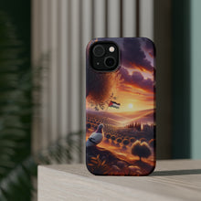 DistinctInk Tough Case for Apple iPhone, Compatible with MagSafe Charging - "Serenity and Hope: A Palestinian Sunset"
