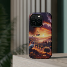 DistinctInk Tough Case for Apple iPhone, Compatible with MagSafe Charging - "Serenity and Hope: A Palestinian Sunset"