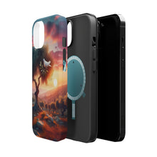 DistinctInk Tough Case for Apple iPhone, Compatible with MagSafe Charging - "Symbolic Serenity: Middle Eastern Landscape of Peace"