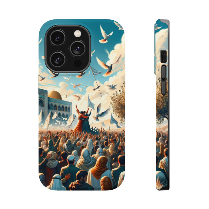 DistinctInk Tough Case for Apple iPhone, Compatible with MagSafe Charging - 