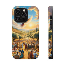 DistinctInk Tough Case for Apple iPhone, Compatible with MagSafe Charging - "Harmony Blossoms in Ancient Palestinian Landscape"