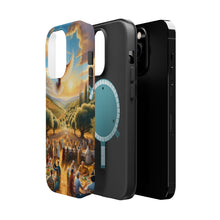 DistinctInk Tough Case for Apple iPhone, Compatible with MagSafe Charging - "Harmony Blossoms in Ancient Palestinian Landscape"