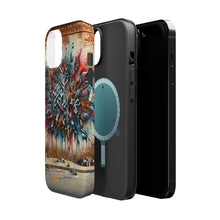 DistinctInk Tough Case for Apple iPhone, Compatible with MagSafe Charging - "Color Cascades: Vibrant Street Art Illuminates Urban Landscape"