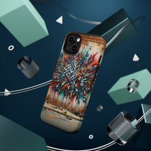 DistinctInk Tough Case for Apple iPhone, Compatible with MagSafe Charging - "Color Cascades: Vibrant Street Art Illuminates Urban Landscape"