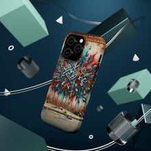 DistinctInk Tough Case for Apple iPhone, Compatible with MagSafe Charging - "Color Cascades: Vibrant Street Art Illuminates Urban Landscape"
