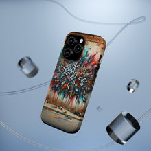 DistinctInk Tough Case for Apple iPhone, Compatible with MagSafe Charging - "Color Cascades: Vibrant Street Art Illuminates Urban Landscape"