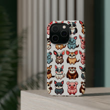 DistinctInk Tough Case for Apple iPhone, Compatible with MagSafe Charging - "Playful Animal Parade: Repeating Cartoon Pattern"