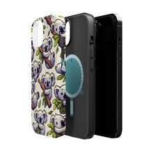 DistinctInk Tough Case for Apple iPhone, Compatible with MagSafe Charging - "Whimsical Arboreal Koala Pattern Collection"