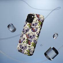 DistinctInk Tough Case for Apple iPhone, Compatible with MagSafe Charging - "Whimsical Arboreal Koala Pattern Collection"