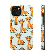 DistinctInk Tough Case for Apple iPhone, Compatible with MagSafe Charging - "Giraffe Fun: Playful Cartoon Pattern Designs"