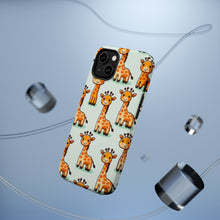 DistinctInk Tough Case for Apple iPhone, Compatible with MagSafe Charging - "Giraffe Fun: Playful Cartoon Pattern Designs"