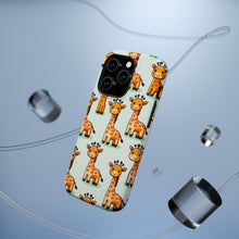 DistinctInk Tough Case for Apple iPhone, Compatible with MagSafe Charging - "Giraffe Fun: Playful Cartoon Pattern Designs"