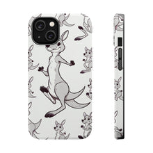 DistinctInk Tough Case for Apple iPhone, Compatible with MagSafe Charging - "Playful and Energetic Kangaroo Pattern"