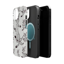 DistinctInk Tough Case for Apple iPhone, Compatible with MagSafe Charging - "Playful and Energetic Kangaroo Pattern"
