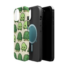 DistinctInk Tough Case for Apple iPhone, Compatible with MagSafe Charging - "Whimsical Turtle Parade: A Playful Pattern"