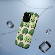 DistinctInk Tough Case for Apple iPhone, Compatible with MagSafe Charging - "Whimsical Turtle Parade: A Playful Pattern"