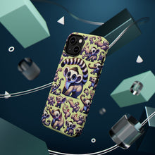 DistinctInk Tough Case for Apple iPhone, Compatible with MagSafe Charging - "Whimsical Infinite Repeating Cartoon Animal Pattern"