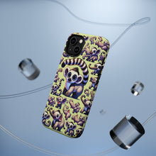 DistinctInk Tough Case for Apple iPhone, Compatible with MagSafe Charging - "Whimsical Infinite Repeating Cartoon Animal Pattern"