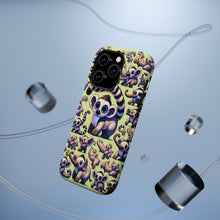 DistinctInk Tough Case for Apple iPhone, Compatible with MagSafe Charging - "Whimsical Infinite Repeating Cartoon Animal Pattern"