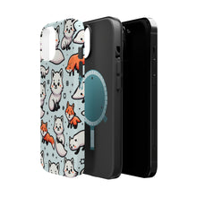 DistinctInk Tough Case for Apple iPhone, Compatible with MagSafe Charging - "ARctic Fox: A Musical Pattern Delight"