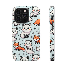 DistinctInk Tough Case for Apple iPhone, Compatible with MagSafe Charging - "ARctic Fox: A Musical Pattern Delight"