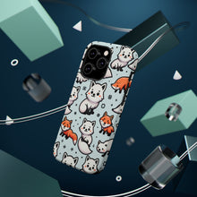 DistinctInk Tough Case for Apple iPhone, Compatible with MagSafe Charging - "ARctic Fox: A Musical Pattern Delight"