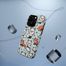 DistinctInk Tough Case for Apple iPhone, Compatible with MagSafe Charging - "ARctic Fox: A Musical Pattern Delight"