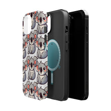 DistinctInk Tough Case for Apple iPhone, Compatible with MagSafe Charging - Koala Carnival: Charming Repeating Cartoon Pattern