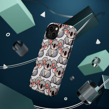 DistinctInk Tough Case for Apple iPhone, Compatible with MagSafe Charging - Koala Carnival: Charming Repeating Cartoon Pattern