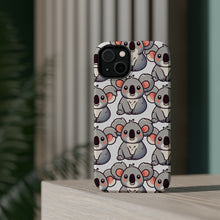 DistinctInk Tough Case for Apple iPhone, Compatible with MagSafe Charging - Koala Carnival: Charming Repeating Cartoon Pattern