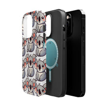 DistinctInk Tough Case for Apple iPhone, Compatible with MagSafe Charging - Koala Carnival: Charming Repeating Cartoon Pattern