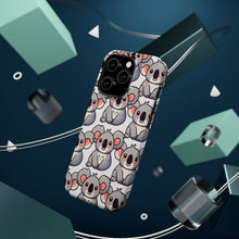 DistinctInk Tough Case for Apple iPhone, Compatible with MagSafe Charging - Koala Carnival: Charming Repeating Cartoon Pattern
