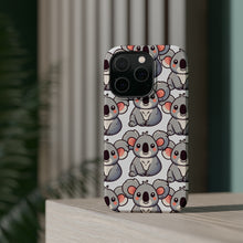 DistinctInk Tough Case for Apple iPhone, Compatible with MagSafe Charging - Koala Carnival: Charming Repeating Cartoon Pattern