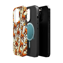 DistinctInk Tough Case for Apple iPhone, Compatible with MagSafe Charging - "Giraffe Parade: Playful Prancing Pattern"