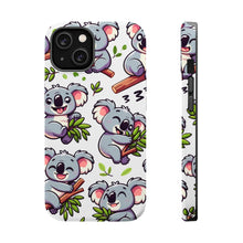 DistinctInk Tough Case for Apple iPhone, Compatible with MagSafe Charging - "Joyful Koala Playtime: A Cartoon Pattern"