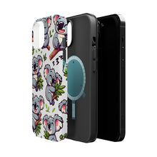 DistinctInk Tough Case for Apple iPhone, Compatible with MagSafe Charging - "Joyful Koala Playtime: A Cartoon Pattern"