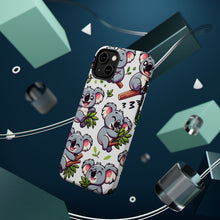 DistinctInk Tough Case for Apple iPhone, Compatible with MagSafe Charging - "Joyful Koala Playtime: A Cartoon Pattern"