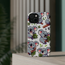 DistinctInk Tough Case for Apple iPhone, Compatible with MagSafe Charging - "Joyful Koala Playtime: A Cartoon Pattern"