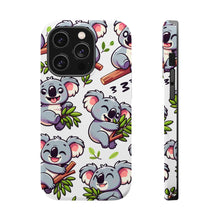 DistinctInk Tough Case for Apple iPhone, Compatible with MagSafe Charging - "Joyful Koala Playtime: A Cartoon Pattern"