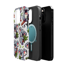 DistinctInk Tough Case for Apple iPhone, Compatible with MagSafe Charging - "Joyful Koala Playtime: A Cartoon Pattern"