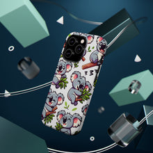 DistinctInk Tough Case for Apple iPhone, Compatible with MagSafe Charging - "Joyful Koala Playtime: A Cartoon Pattern"