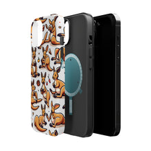 DistinctInk Tough Case for Apple iPhone, Compatible with MagSafe Charging - "Joyful Kangaroos: A Playful Interlocking Pattern"