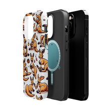 DistinctInk Tough Case for Apple iPhone, Compatible with MagSafe Charging - "Joyful Kangaroos: A Playful Interlocking Pattern"