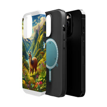 DistinctInk Tough Case for Apple iPhone, Compatible with MagSafe Charging - "Llama's Andean Adventure: Majestic Mountains and Rich Biodiversity"