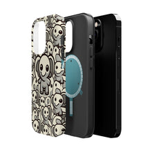 DistinctInk Tough Case for Apple iPhone, Compatible with MagSafe Charging - "Elephant Parade: A Playful Cartoon Pattern"