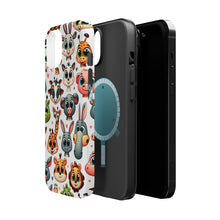 DistinctInk Tough Case for Apple iPhone, Compatible with MagSafe Charging - "Whimsical Cartoon Animals: Delightful and Harmonious"