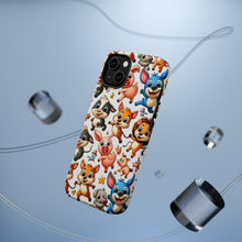 DistinctInk Tough Case for Apple iPhone, Compatible with MagSafe Charging - "Playful Delights: A Cartoon Animal Medley"